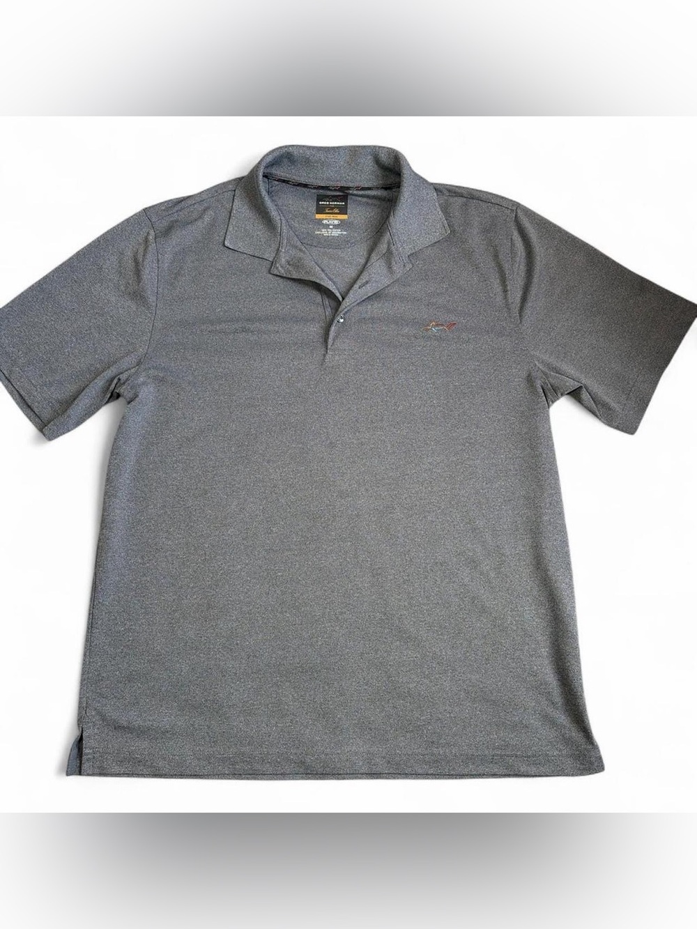 Greg Norman for Tasso Elba Gray Heather Polo Shirt